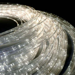 Fiberoptikk hvit 100 tråder 2 m