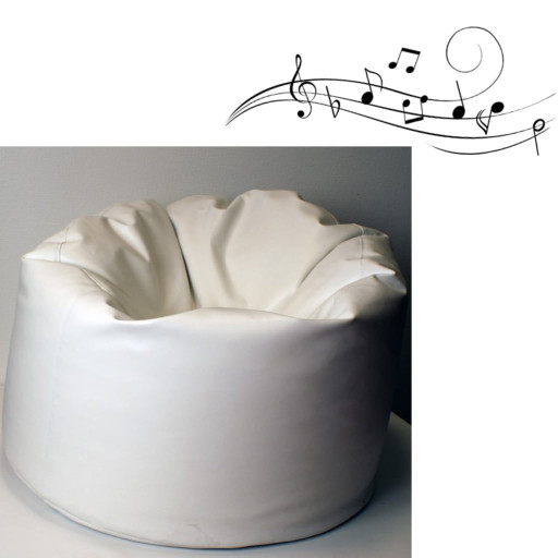 Molly Galon hvit m musikvibrasjoner