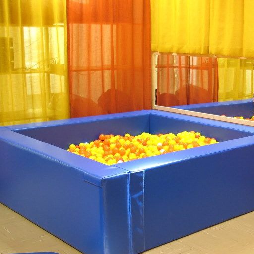 Ballbasseng yttermål 248*248*60cm, Mørk blå