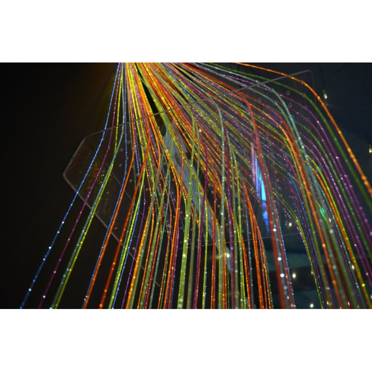 Plexiveggfeste til  fiberoptikk, 35 x 35 cm