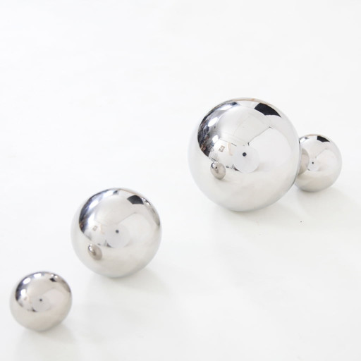 Reflekterende speilkuler sølv, 4pak