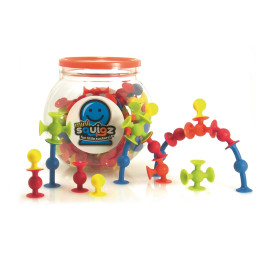 Mini-Squigz fargeglade sugekopper 75st