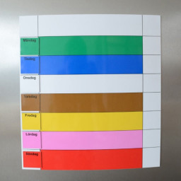 Symbolix planleggingskalender magnetisk uketavle  30x33 cm, farge