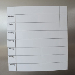 Symbolix planleggingskalender magnetisk uketavle  30x33 cm, hvit