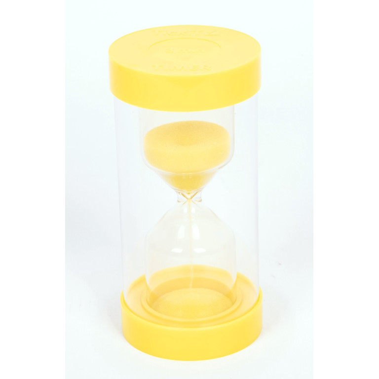 Sand-timer 16cm - 3 minuter (gul)