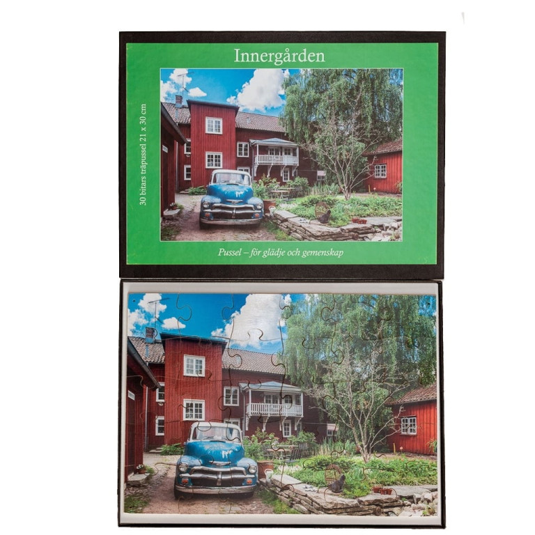 Puslespill i tre, bakgården, 30 biter