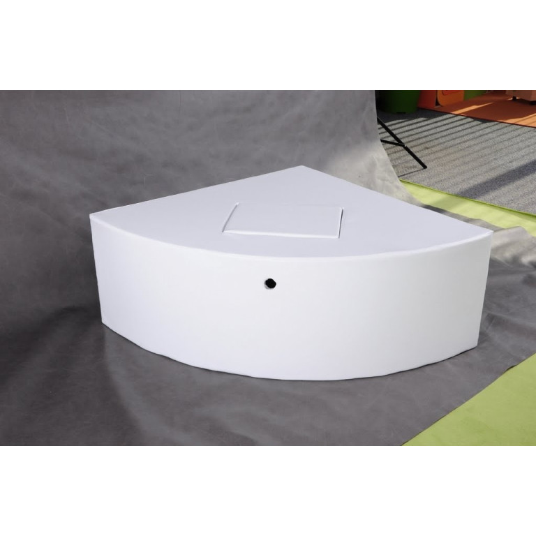 Hjørnepodie høyt, 100*45, hvit