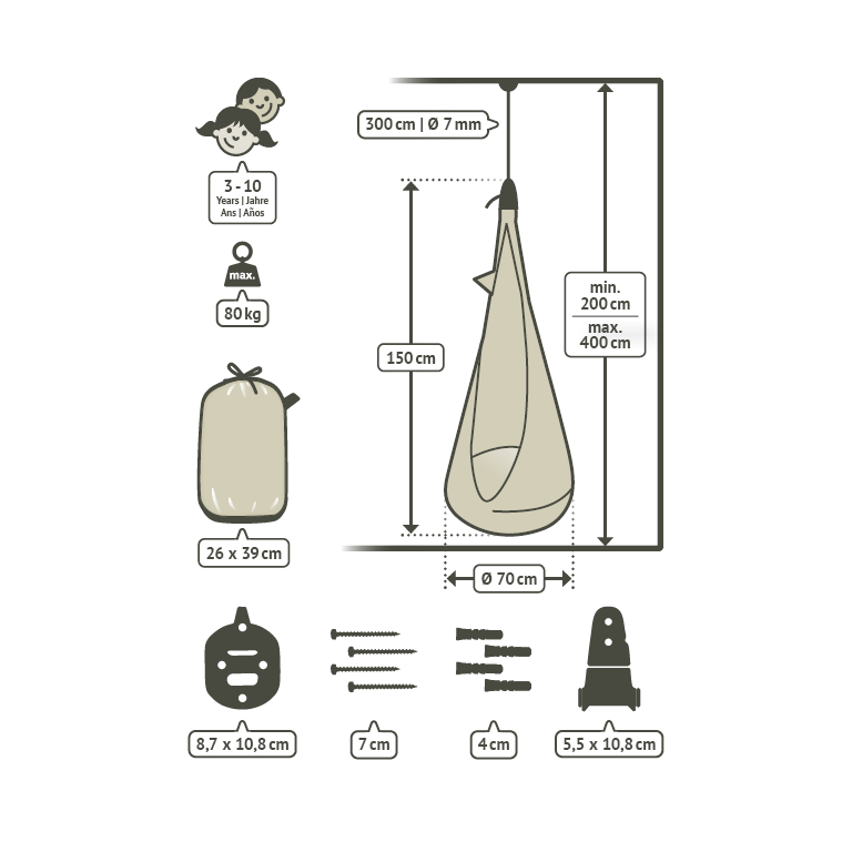 Opphengskit til hengestol