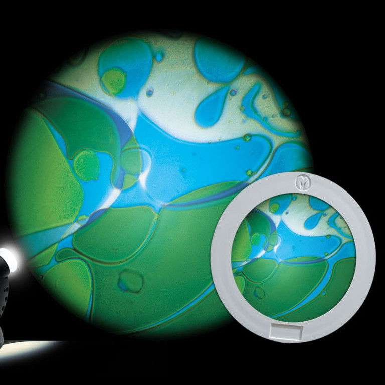 Oljehjul, blå/grønn til spaceprojektor