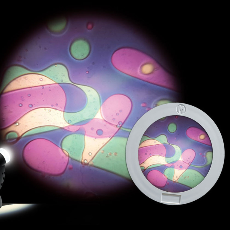 Oljehjul, lilla/grønn til spaceprojektor