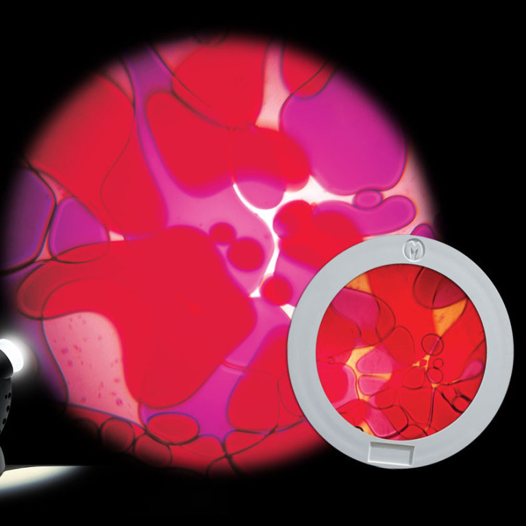 Oljehjul,lilla/rød til spaceprojektor
