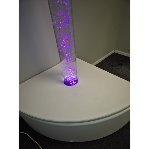 Ileggsplate boblerør 15cm hjørnepodie, hvit