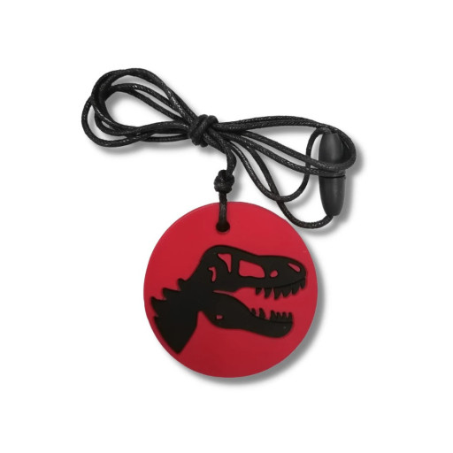 Tyggesmykke Dinosaurus rød